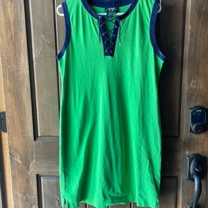 Lauren Ralph Lauren green nautical dress petite large